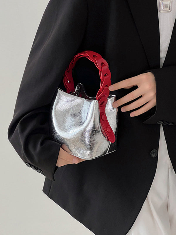 Shiny Split-Joint Mini Bags Shoulder Bags