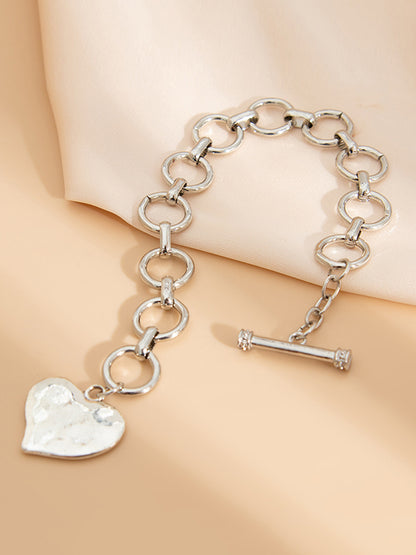 Normcore Chains Geometric Heart Shape Bracelet Accessories