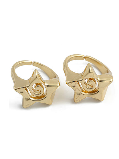Normcore Hollow Star Shape Rings Accessories