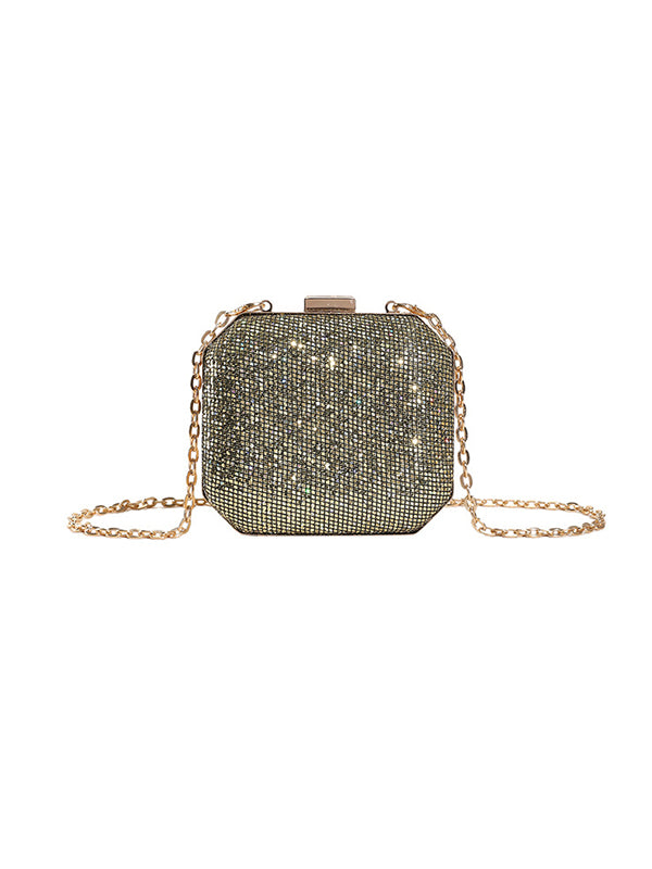 Chains Rhine Stones Crossbody Bags