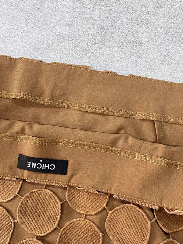 Bodycon High Waisted Solid Color Split-Joint Tasseled Skirts