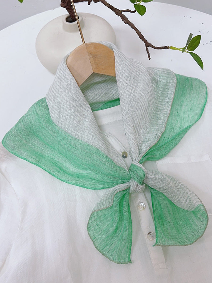 Women Casual Vintage Plaid Stripe Square Scarf