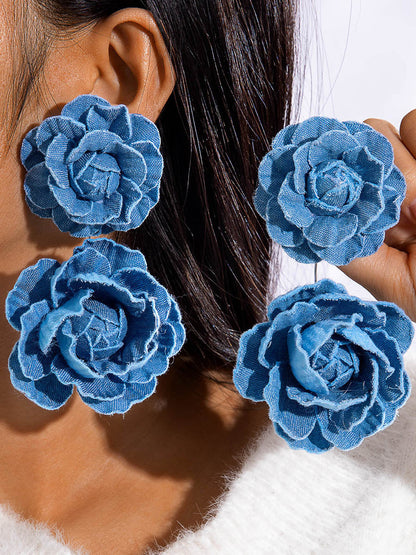 Flower Shape Drop Earrings