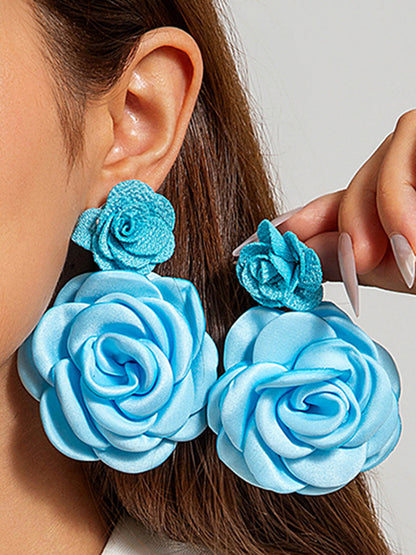 Flower Shape Drop Earrings