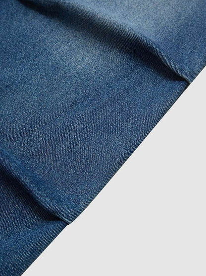 High Waisted Loose Drawstring Elasticity Gradient Jean Pants Bottoms