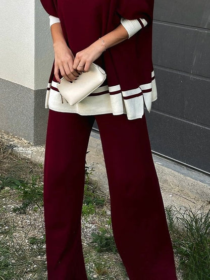 Wide Leg Solid Color Pants Trousers