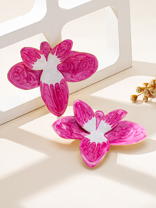 Flower Shape Drop Earrings