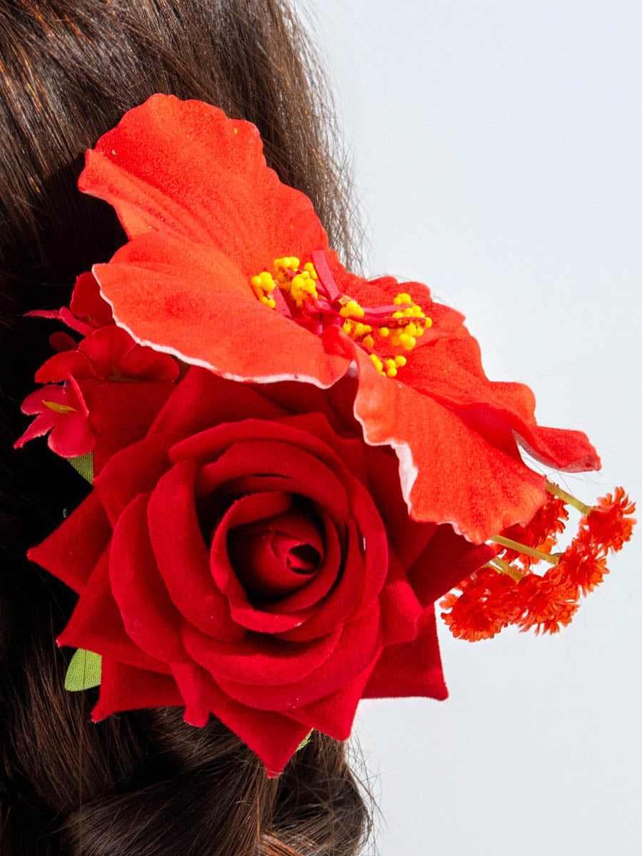 Three-Dimensional Flower Hair Clips