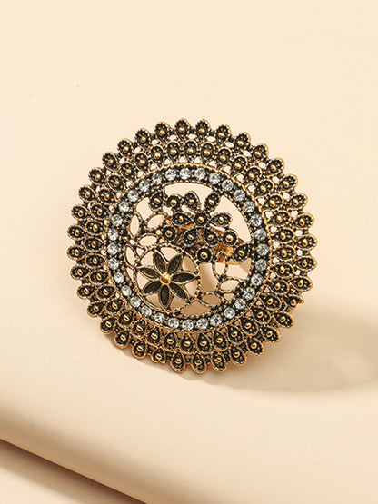 Flower Shape Geometric Hollow Rings Accessories