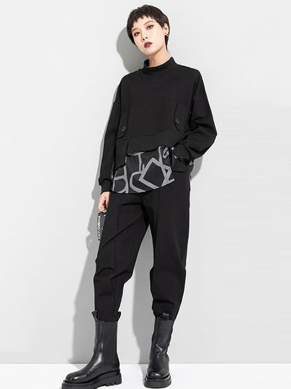 Original Split-Joint False Two Sweatshirt Tops