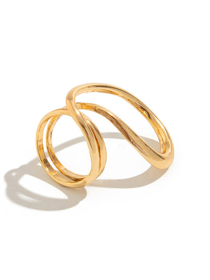 Irregularity Geometric Shiny Rings Accessories