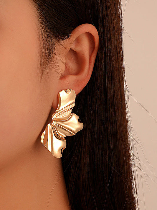 Flower Shape Solid Color Earrings Accessories