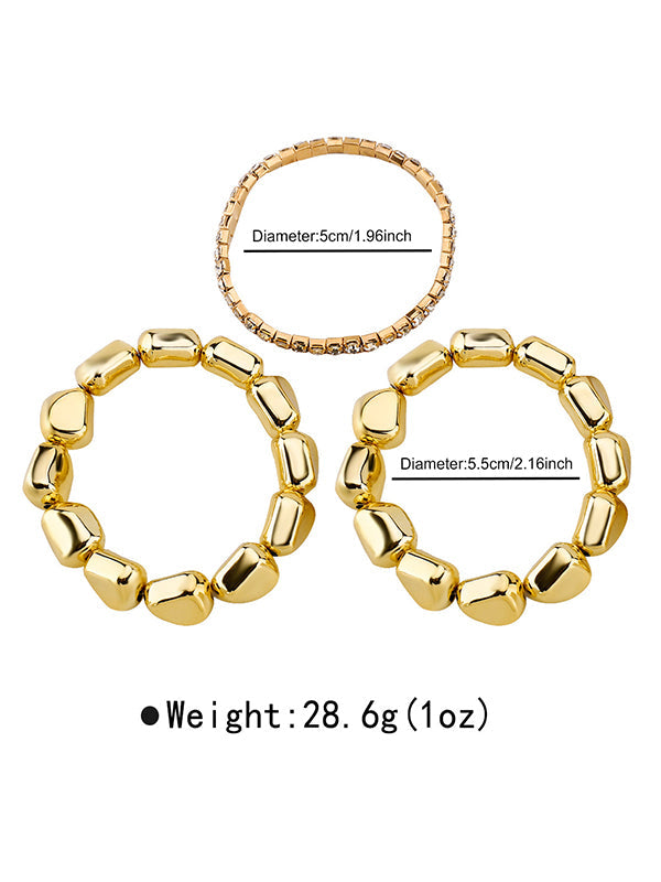 Normcore Geometric Rhine Stones Bracelet Accessories