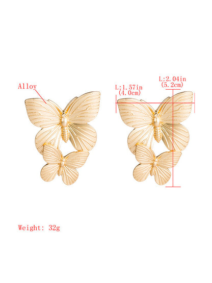 Normcore Butterfly Shape Drop Earrings