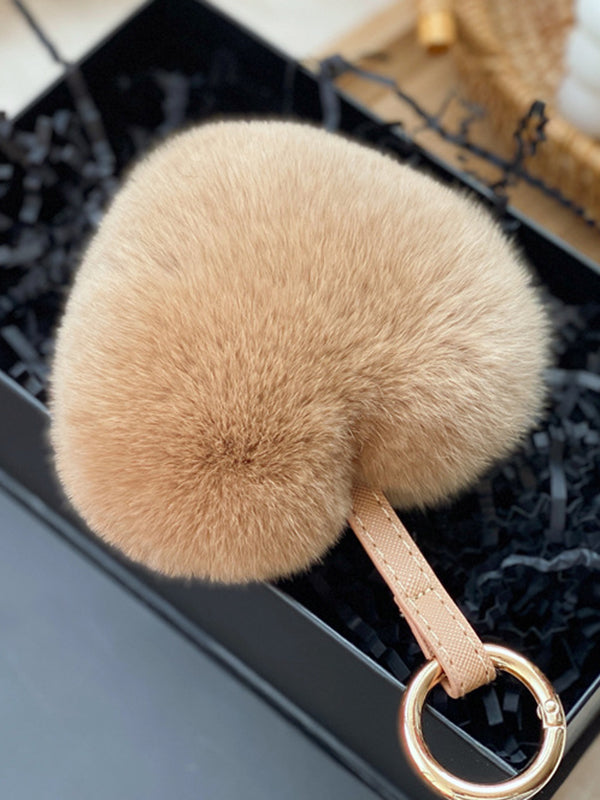 Heart Shape Bag Charm Keychain