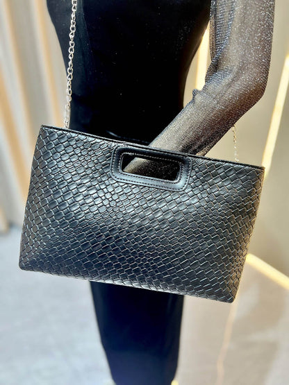 Chains Geometric Shiny Snakeskin Crossbody Bags Evening Bags & Clutches