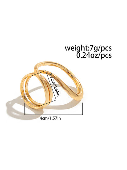 Irregularity Geometric Shiny Rings Accessories