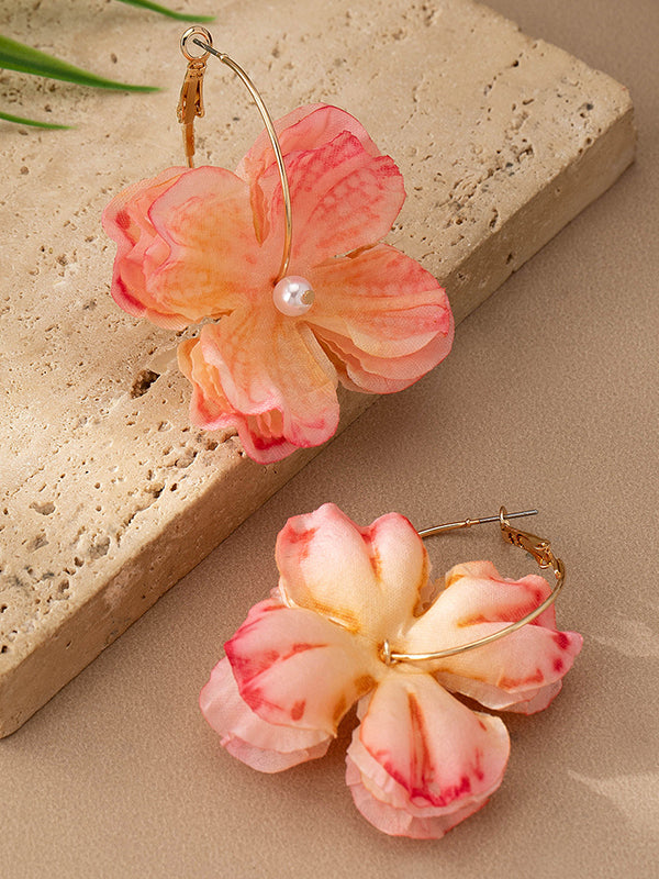 Flower Shape Drop Earrings