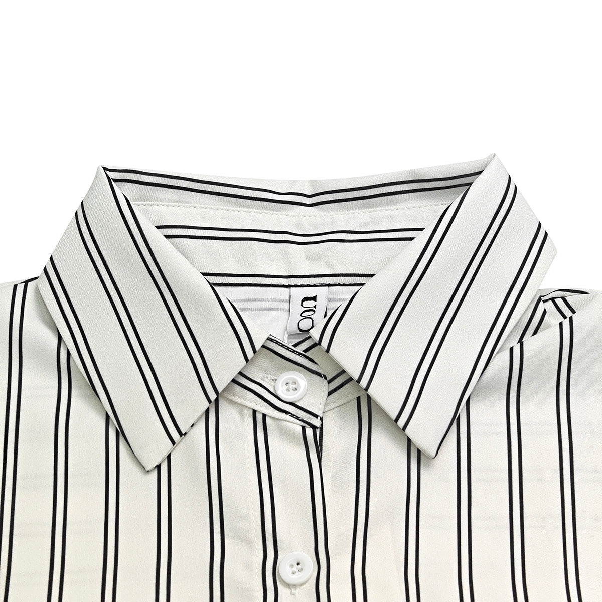 Long Sleeves Loose Buttoned Contrast Color Striped Lapel Blouses&Shirts Tops