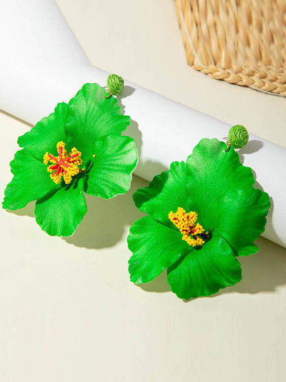 Flower Shape Drop Earrings