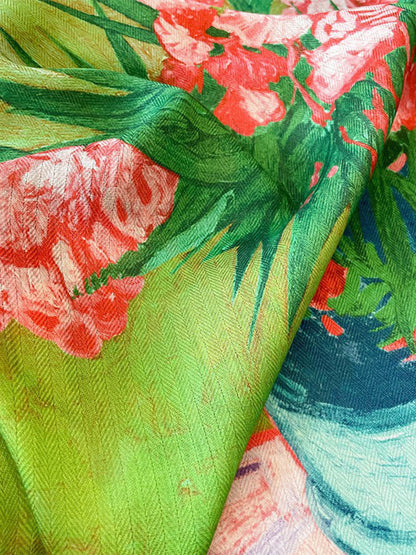 Flower Print Shawl&Scarf