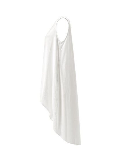 A-Line High-Low Solid Color Zipper Round-Neck Maxi Dresses