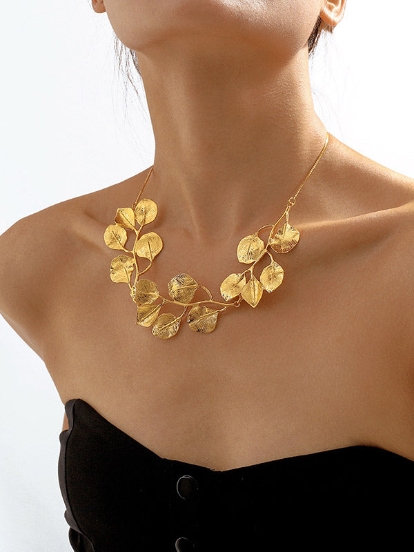 Leaves Shape Solid Color Necklaces Accessories