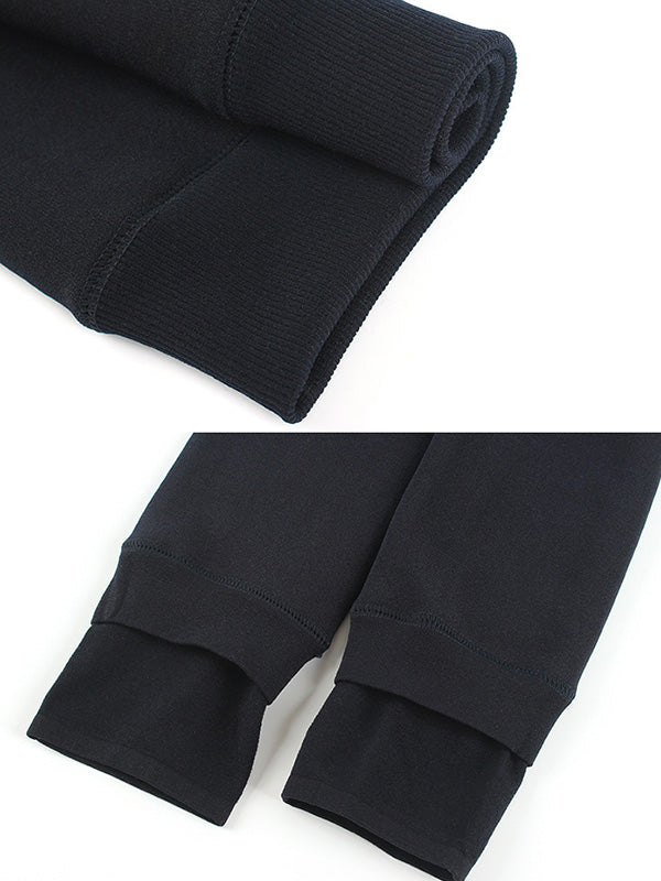 Simple Velvet Keep Warm Solid Color Leggings