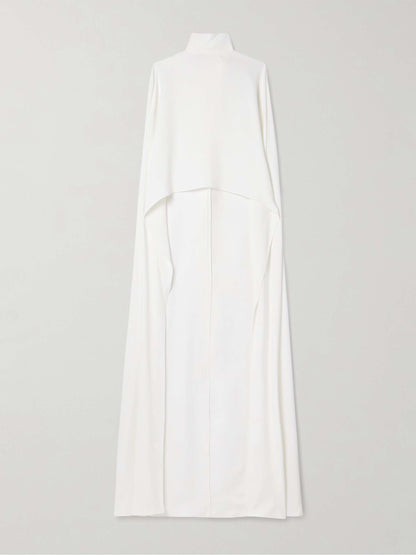 High-Low Loose Solid Color Stand Collar Shirts Tops&Pants Two Pieces Set