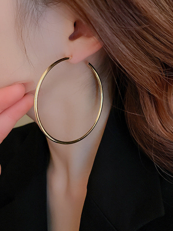 Geometric Solid Color Drop Earrings