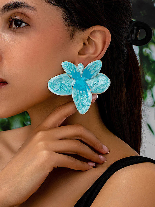 Flower Shape Drop Earrings