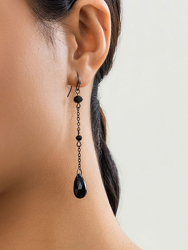 Geometric Tasseled Drop Earrings
