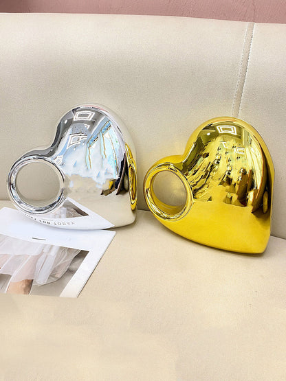 Heart Shape Shiny Handbags