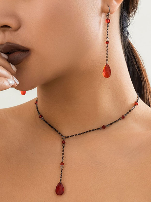 Geometric Tasseled Drop Earrings