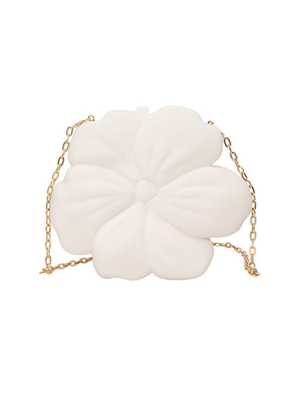 Chains Flower Shape Shiny Crossbody Bags