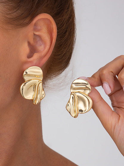 Irregularity Flower Shape Earrings Accessories