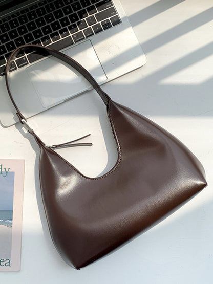 Geometric Split-Joint Zipper Shoulder Bags Handbags