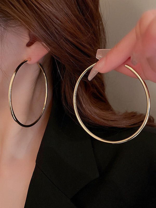 Geometric Solid Color Drop Earrings