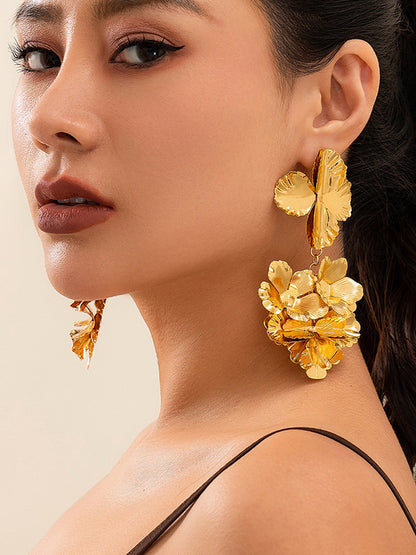 Flower Shape Drop Earrings