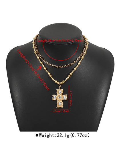 Geometric Layered Necklaces Accessories