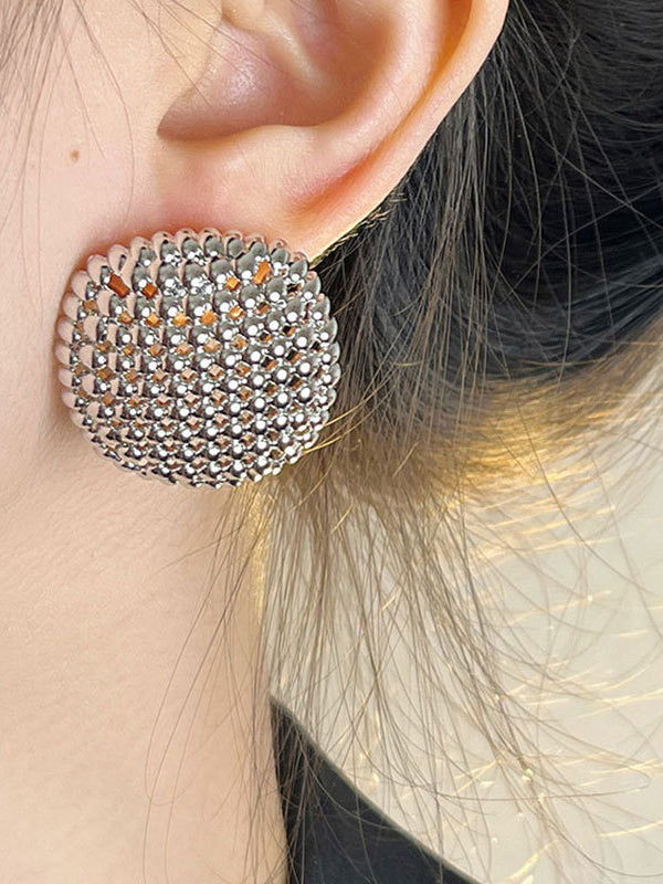 Geometric Rhine Stones Drop Earrings