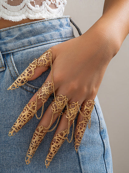 Chains Geometric Hollow Nail Protectors