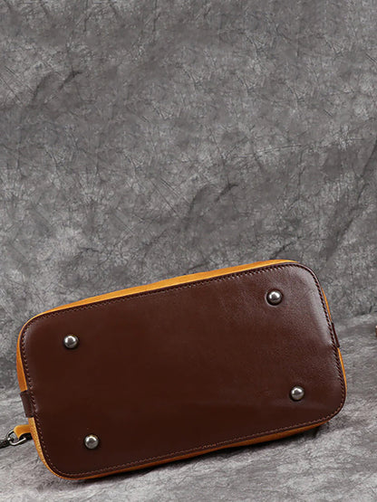 Women Retro Leather Handbag Crossbody Bag