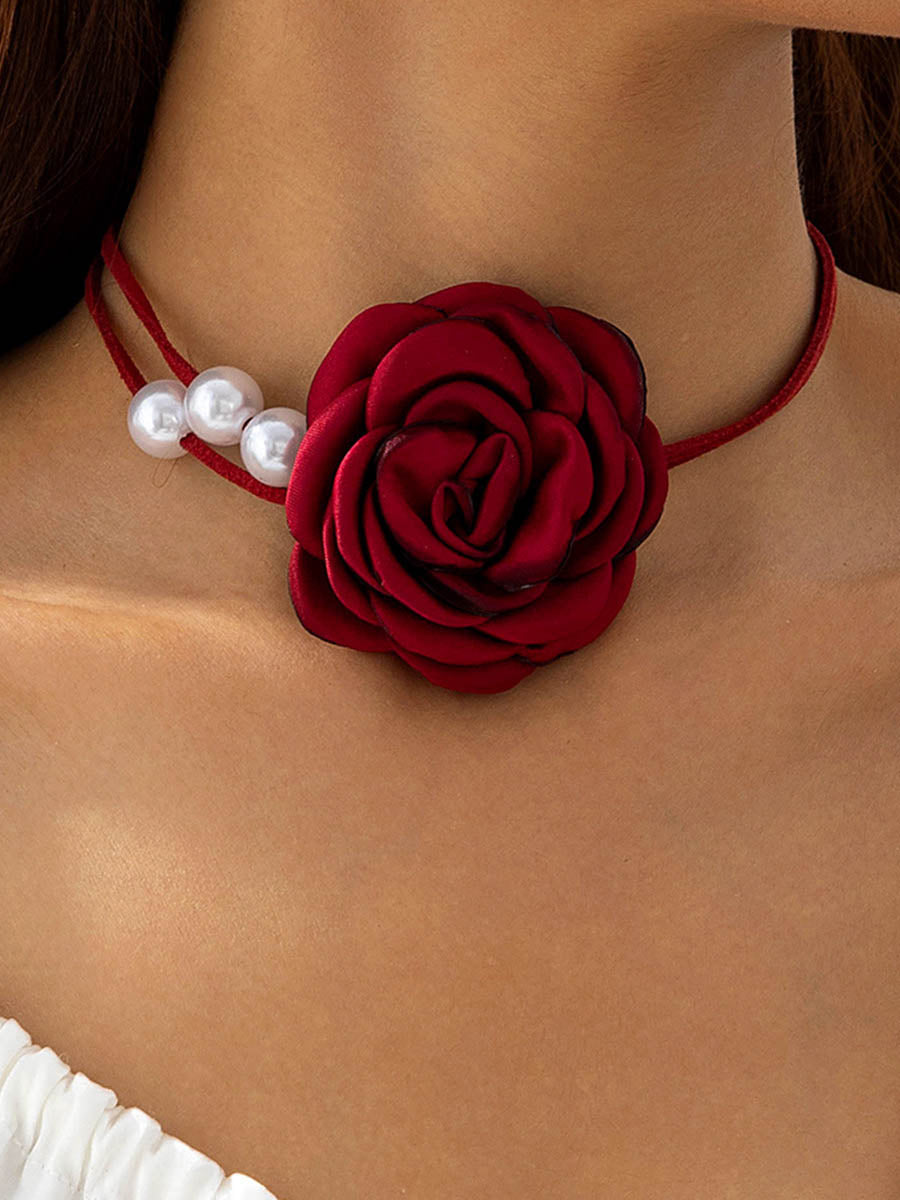 Three-Dimensional Flower Necklaces Accessories