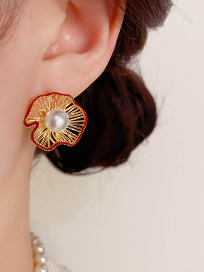 Flower Shape Geometric Earrings Accessories