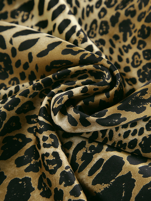 High Waisted Mermaid Leopard Split-Joint Skirts