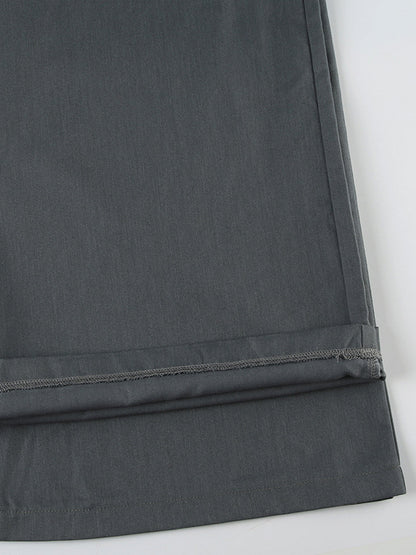 High Waisted Loose Solid Color Split-Joint Pants Trousers