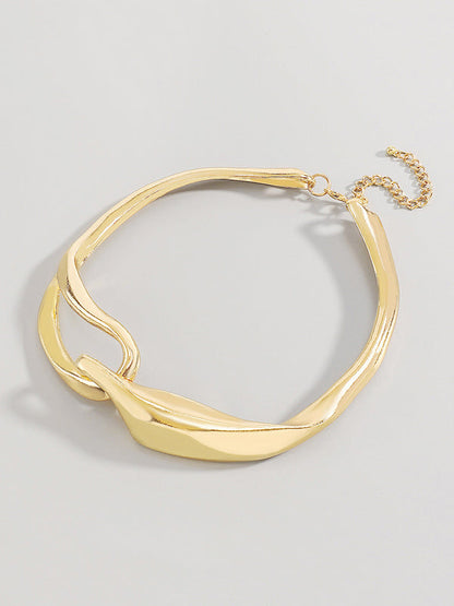 Geometric Hollow Solid Color Necklaces Accessories