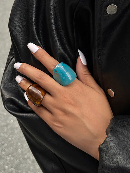Irregularity Geometric Shiny Rings Accessories