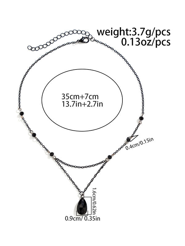 Double Layered Geometric Necklaces Accessories